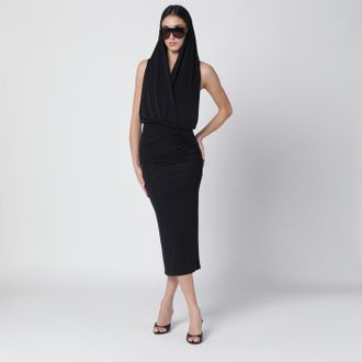 Andamane Black Annie Hooded Midi Dress