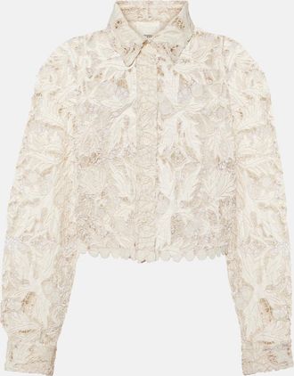 Isabel Marant Cropped cotton lace shirt