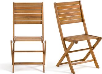 La Redoute Interieurs Set van 2 tuinstoelen in acacia, Napli