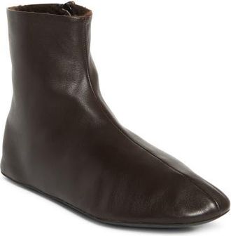 The Row Stella Genuine Shearling Lined Bootie in Black at Nordstrom, Size 10.5Us