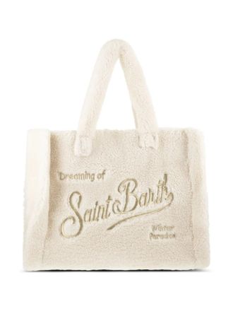 MC2 Saint Barth Vanity Teddy sherpa tote bag - White