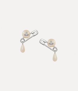 Vivienne Westwood Claude Small Stud Earrings Silver Swarovski Pearls Women