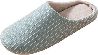 Generic Womens Fleece Lined Indoor Outdoor Slippers with Sole for Cozy Comfort and Warmth During Cold Seasons (Green, 5)