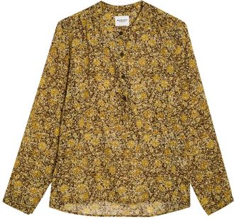 Isabel Marant Isabel Marant &eacute;toile Maria Floral Cotton Blouse - Khaki - 38 (UK10 / S)