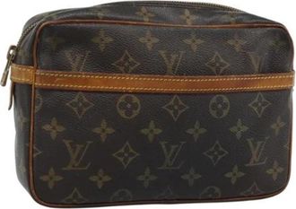 Louis Vuitton Pre-owned Compiegne 23 Clutch Bag - unisex - Vintage Tassen - Bruin - ONE Size - Leer - Vintage