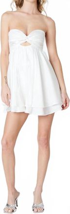 Cotton Candy L.A. Mamacita Strapless Dress In White
