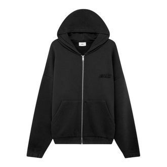 Autry Katoenen sweatshirt met logo - Heren - Vesten met rits - Zwart - XS - Katoen - Hoodies & sweatvesten