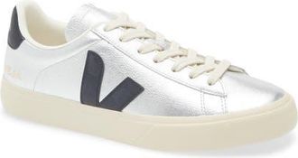 Veja Campo Sneaker in Silver Black at Nordstrom, Size 38.5