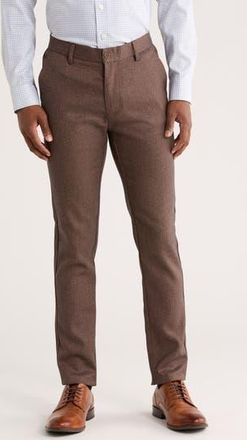 T.R. Premium Slim Fit Flat Front Dress Pants in Brown at Nordstrom Rack, Size 42 X 32