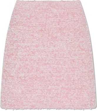 Balenciaga Tweed rok - Dames - Korte rokken - Roze - L - Tweed - Rokken