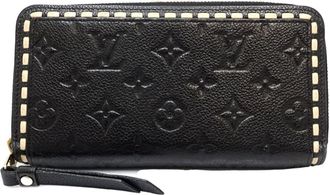 Louis Vuitton Monogram Empreinte Beige Noir Leather Long Wallet (Bi-Fold) (Pre-Owned)