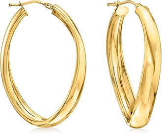Ross-Simons Italian 18kt Yellow Gold Curved Hoop Earrings