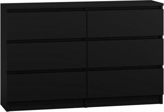 Topeshop Milan - C&oacute;moda Grande De 6 Cajones - 30x120x77 - Estilo Escandinavo - Mueble De Almacenamiento