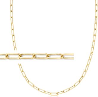 Canaria Canaria 3mm 10kt Yellow Gold Paper Clip Link Choker Necklace