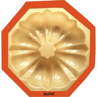 Silpat Perfect Non-Stick Rose Fluted Cake Pan in Orange at Nordstrom