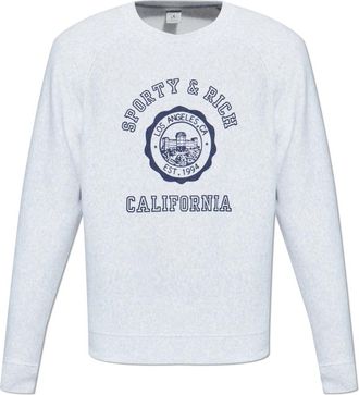 Sporty & Rich Sweatshirt met print - unisex - Sweatshirts - Grijs - 2XL - Hoodies & sweatvesten