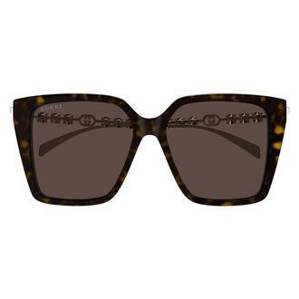 Gucci Sunglasses Gg1967 S 003 Silver/Brown Women