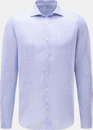 Braun Hamburg Men - Linen shirt shark collar blue/white striped