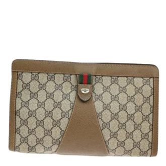 Gucci Pre-owned Clutches, unisex, Brown, Size: ONE SIZE Pre-owned Vintage toiletry pouch
