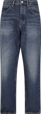 Sunflower Blue Loose-Fit Straight-Leg Cotton Jeans