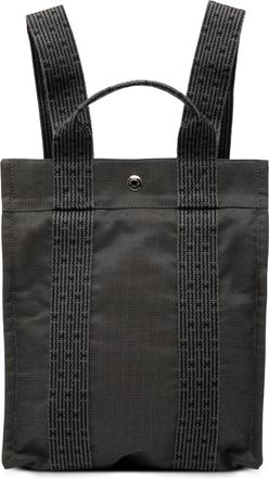 Herm&egrave;s Pre-owned Womens Canvas Herline Backpack Pm - Dark Grey Textile - One Size