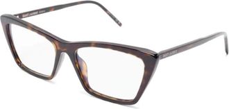 Saint Laurent Glasses, female, Brown, Size: 54 MM Mica Thin Eyeglasses