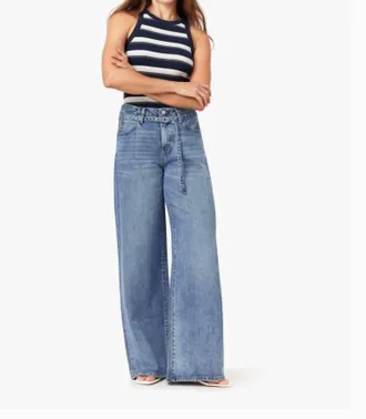 Habitual Womens Brynn Self Tie Wide Leg Jean In Mantra