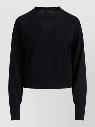 Pinko crew neck sweater raglan sleeves ribbed cuffs