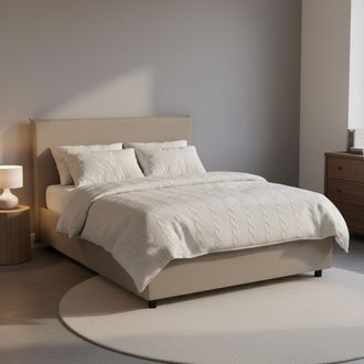 Talamo Italia Talamo Italia - Cama De Plaza Y Media Artemisia, Cama Contenedor Con Tapizado En Ecopiel, 100% Made In Italy, Apertura Frontal, Adecuado Para Colch&oacute;n 