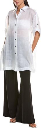 Lafayette 148 New York Tab Sleeve Side Slit Shirt