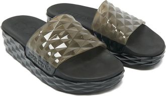 Jimmy Choo London Sandali slides a rombi - Grigio