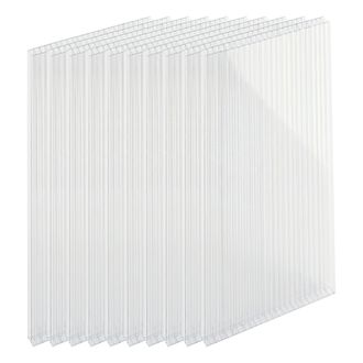 Relaxdays Relaxdays 10 Placas Alveolares De Doble C&aacute;mara, 4 Mm, Para Invernadero, 121 X 60,5 Cm, Policarbonato, Transparente