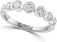 Effy Sterling Silver Lab Grown Diamond Band Ring at Nordstrom Rack, Size 7