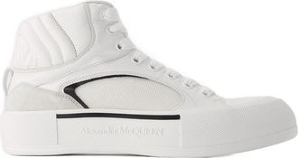Alexander McQueen Mens Quilted Calfskin Sneaker White