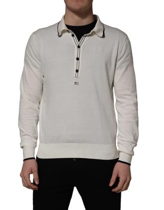 Dolce & Gabbana Logo-Detailed Cotton-Blend Polo - White