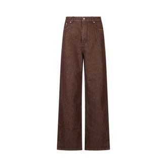 Sportmax Jeans, Dames, Bruin, W28, Denim, Beati Wijde Jeans