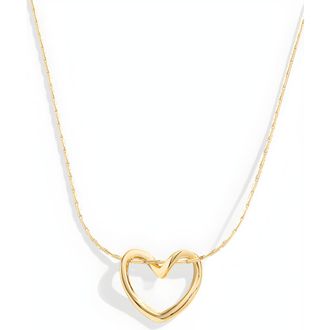 Mint & Lily Open Heart Necklace in Gold at Nordstrom, Size 16