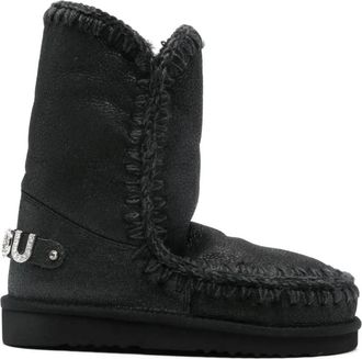 Mou Eskimo 24 Enkellaarsjes - Dames - Winterlaarzen - Zwart - 41 EU - Leer - Schoenen