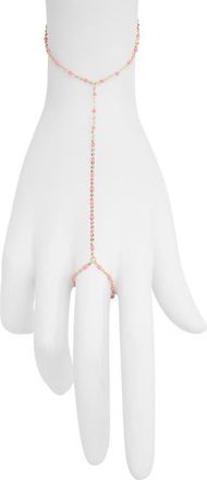 Nashelle Iris Bead Hand Chain in Gold Fill/Pink at Nordstrom