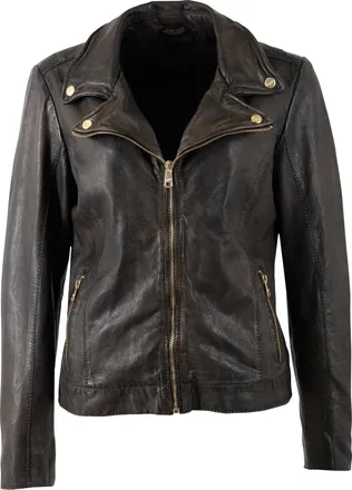 Mauritius Lederjacke MAURITIUS MWEvina, Damen, Gr. 4XL (48), antique schwarz, Obermaterial: 100% Schafsleder. Futter: 100% Baumwolle. &Auml;rmelfutter: 100% Polyeste