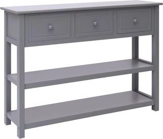 vidaXL Sideboard Grey 108x30x76 cm Solid Wood Paulownia Vidaxl