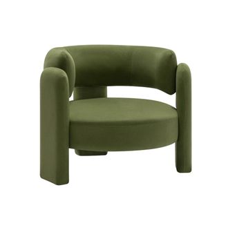 Sweeek Sill&oacute;n tr&iacute;pode en terciopelo, verde