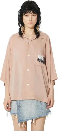Undercover Relaxed Classic Collar Shirt - Dames - Overhemden - Beige - XS - Overhemden