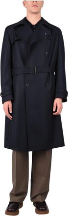 Tagliatore Born Trench - Heren - Mantels - Blauw - Maat: L Zijde