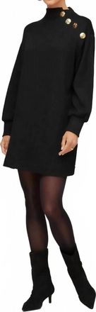 Fifteen Twenty Brenna Mock Neck Dress In Black