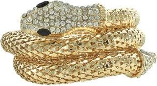 Olivia Welles Snake Eyes Coil Bracelet in Gold /Black /Clear at Nordstrom Rack