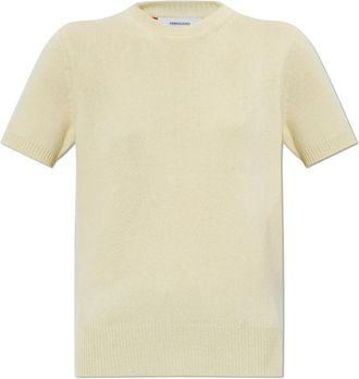 Ferragamo Cashmere Top - Dames - Cashmere truien - Geel - M - Kasjmier - Truien & Vesten