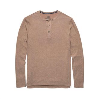 Surfside Supply Mens Sean Ultra Soft Classic Henley Top In Camel Heather