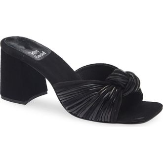 Jeffrey Campbell Melonger Slide Sandal in Black Suede Combo at Nordstrom, Size 6.5