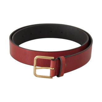 Dolce & Gabbana Accessoires, Dames, Rood, ONE Size, Leer, Leren Riem